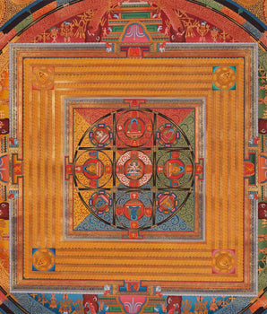 99 x 122 cms Colorful Vajradhatatu Mandala Thangka | High Quality Buddhist Mandala