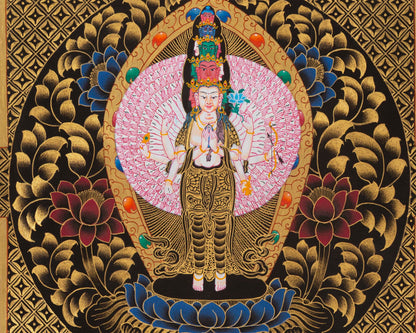 1000 Armed Chengrezig Mandala | Avalokiteshvara | Wheel of Time Thangka