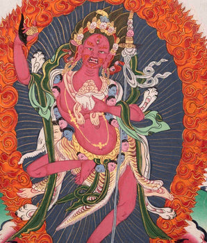 Small Size Vajra Barahi Yogini Thangka | Dorje Phagmo Wall Decoration Painting