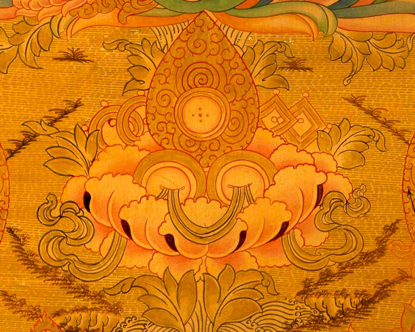 24k Full Gold Style Green Tara Thangka painting | Tibetan Thangka Art  |