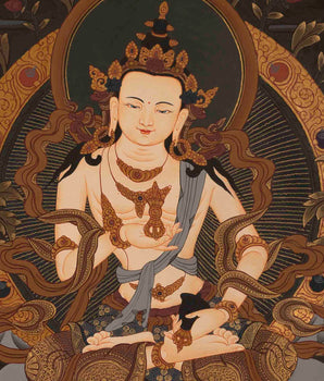 Thangka Painting Of Vajrasattva | Original Hand-Painted Tibetan Buddhist Thanka