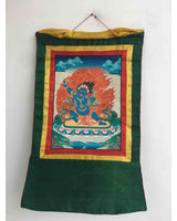 Arya Bodhisattva Vajrapani Thangka Painting with Brocade Mounted