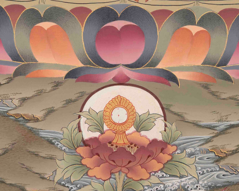 Medicine Buddha Thangka | Bhaisajyaguru Hand-Painted Tibetan Healing Art