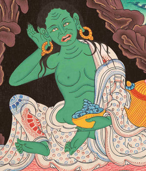 Jetsun Milarepa Best Quality Buddhist Master Thangka | Art Painting for Meditation, Good Luck , Wealth & Success |