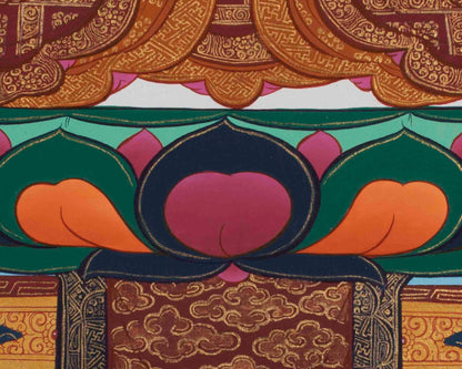 Amitabha Buddha Thangka Painting | Tibetan Buddhist Wall Hanging Art for Peace