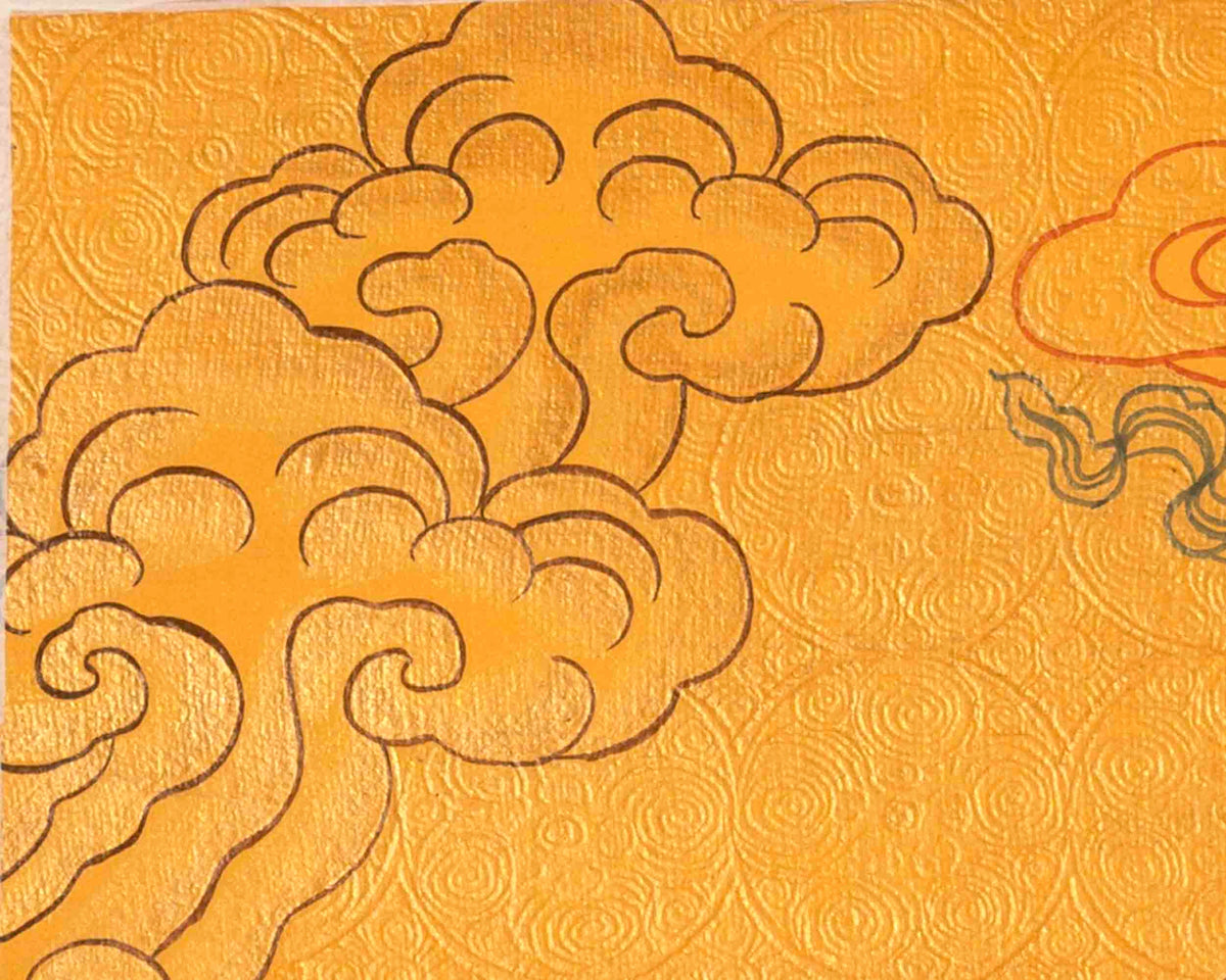 24K Gold Original Hand-Painted Thangka of Maitreya Buddha | Good Luck To House