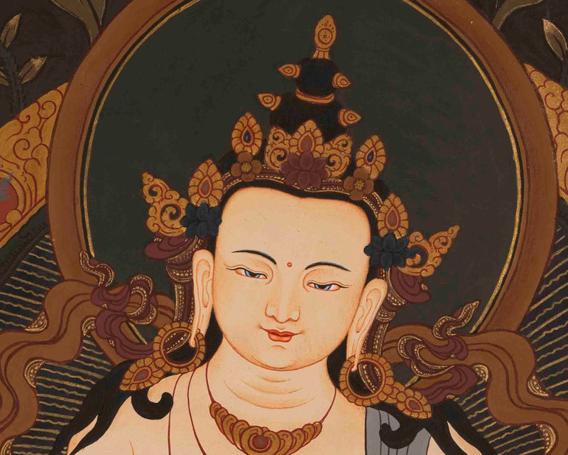 Thangka Painting Of Vajrasattva | Original Hand-Painted Tibetan Buddhist Thanka