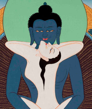 Samantabhadra Buddha Shakti | Wall Hanging Yoga Meditation Canvas Art