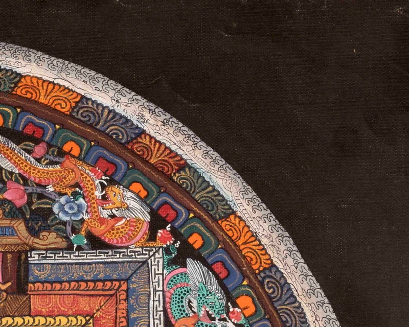 Vintage Mandala of Buddha | Original Hand Painted Thangka Painting