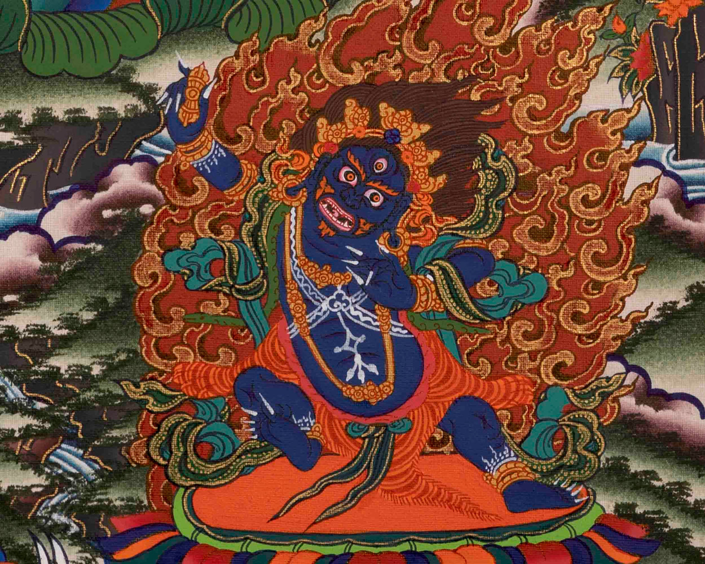 4 Armed Chengrezig Thangka Painting | Bodhisattva of Compassion | Wall hanging