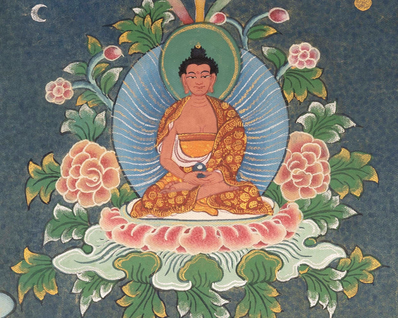 Vintage Vajrsattva Mandala Thangka |Genuine Hand-Painted | Ritual Thanka | Traditional Tibetan Paint |
