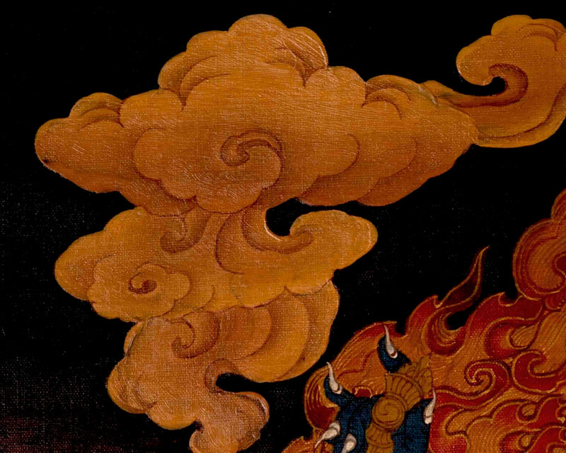 Vajrapani Thangka | Tibetan Arya Wrathful Bodhisattva Painting