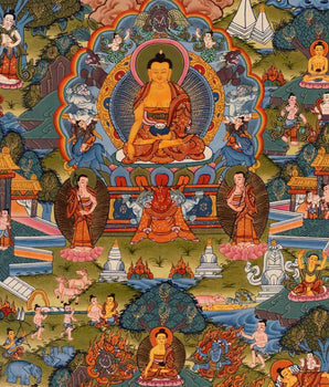 Buddha Life Story Original Hand-Painted Thangka |Wall Decoration Painting |