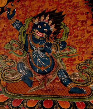 Vajrapani Thangka | Tibetan Arya Wrathful Bodhisattva Painting
