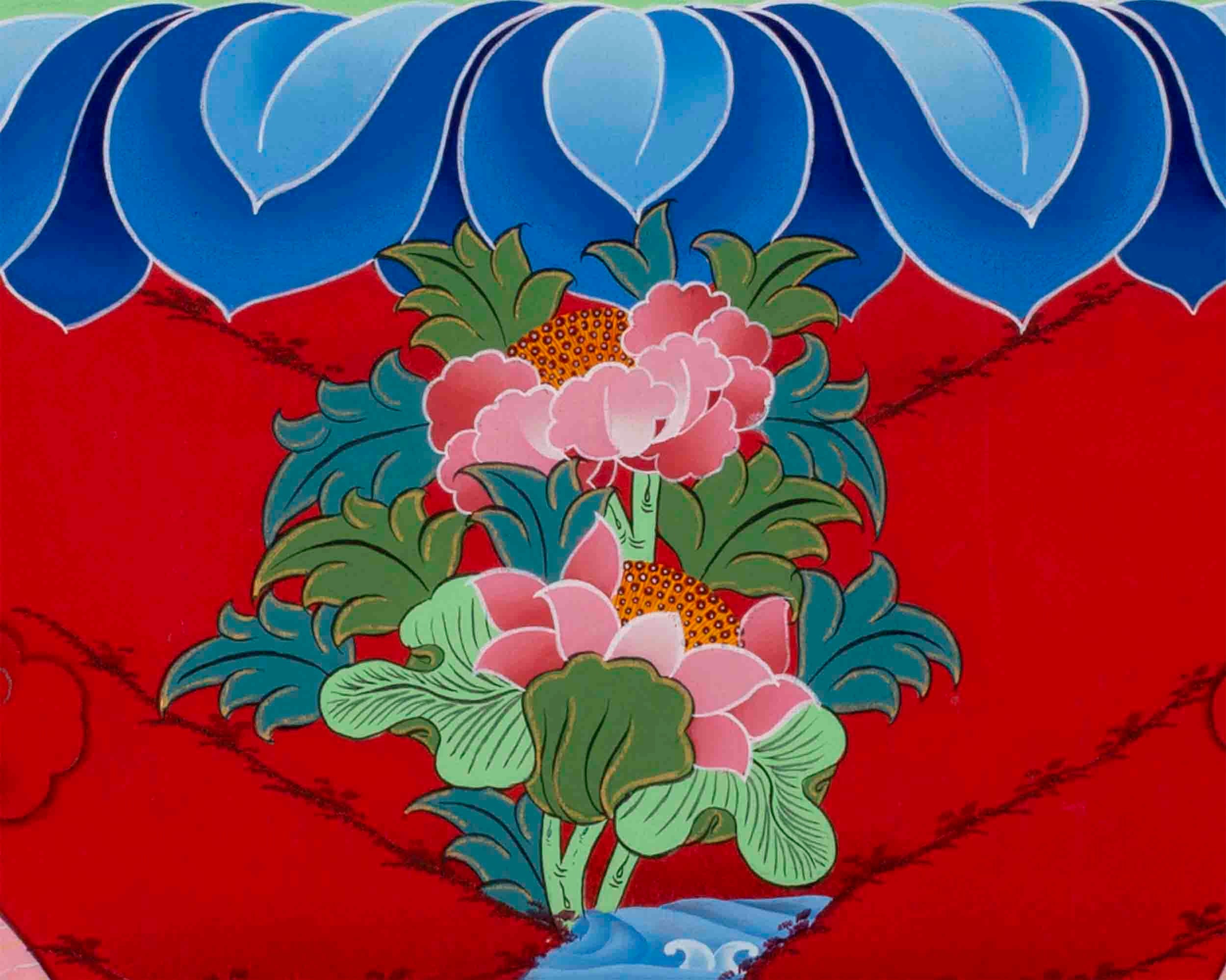 Five Forms of Bodhisattva Manjushri Thangka | Tibetan Art of Wisdom and Enlightenment