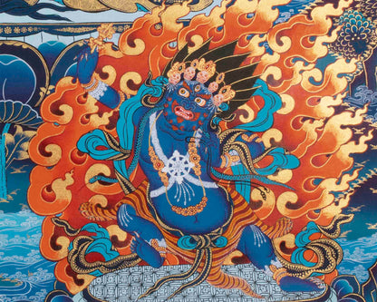 Manjushree Thangka Art with Chengrezig, Vajrapani and Others | Mindfulness Gift