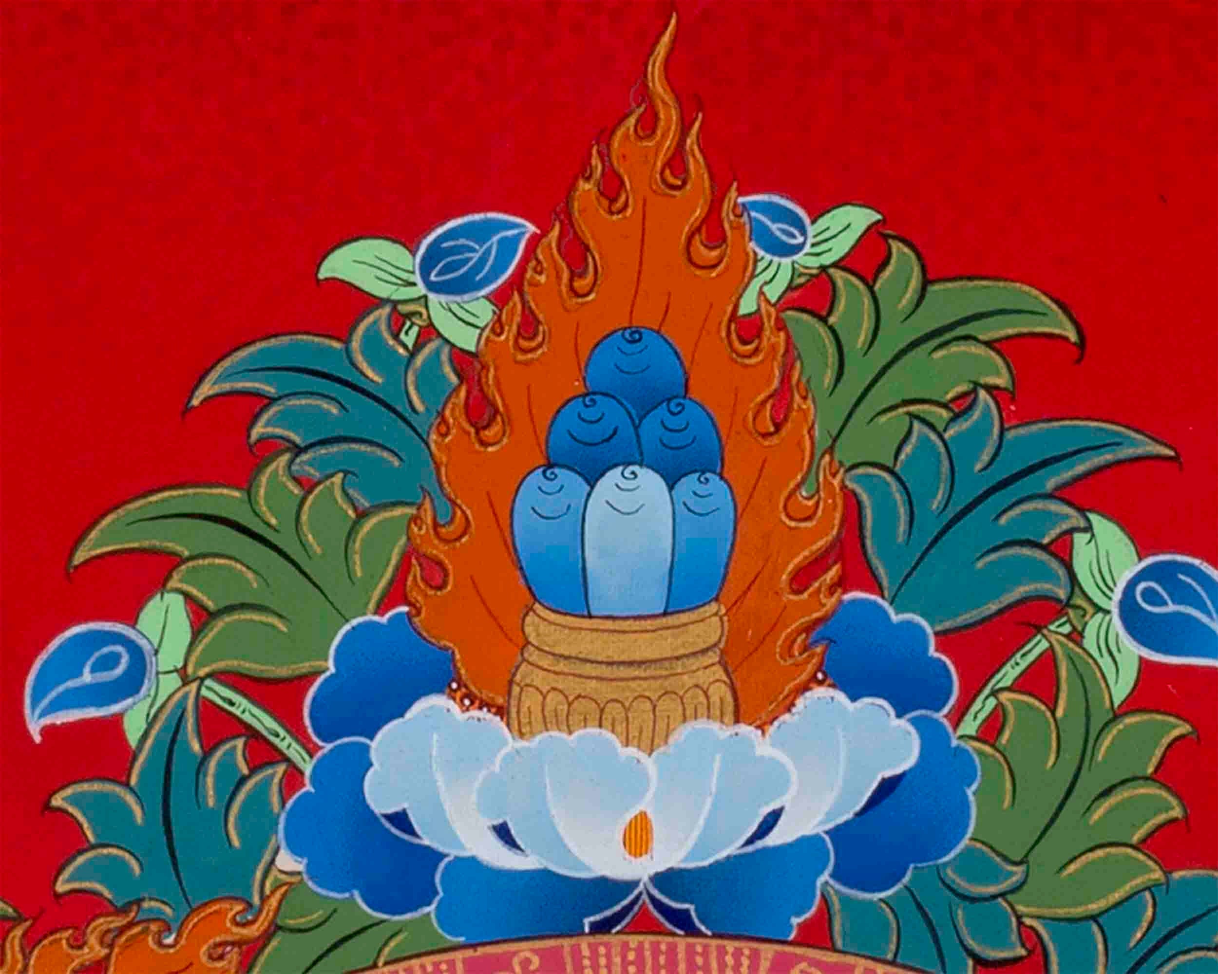 Five Forms of Bodhisattva Manjushri Thangka | Tibetan Art of Wisdom and Enlightenment