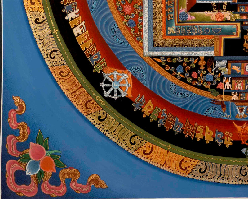 Original Hand-Painted Kalachakra Mandala | Tibetan Thangka Painting