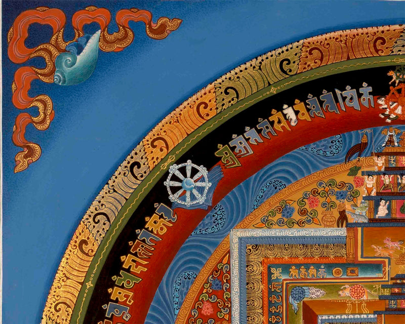 Original Hand-Painted Kalachakra Mandala | Tibetan Thangka Painting