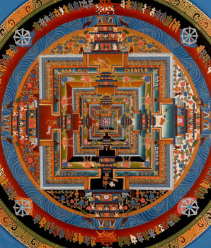Original Hand-Painted Kalachakra Mandala | Tibetan Thangka Painting