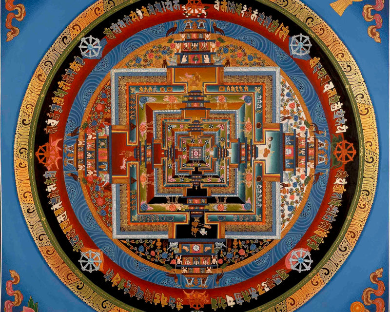 Original Hand-Painted Kalachakra Mandala | Tibetan Thangka Painting