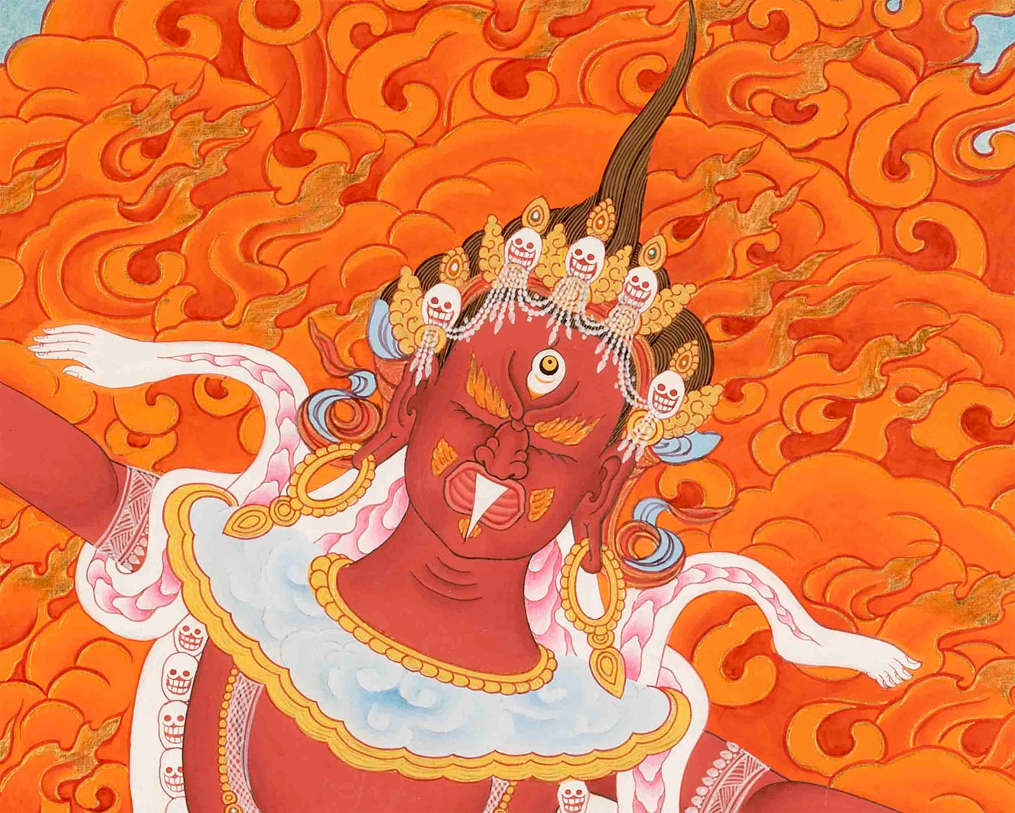 Protector Goddess Ekajati Thangka Painting | Original Hand Painted Buddhist Art