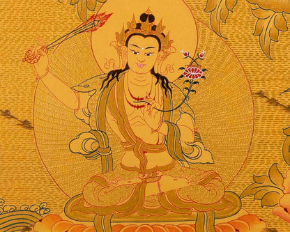 Avalokiteshvara Chengrezig Thangka | Bodhisattva Thangka Art For Wall Decor