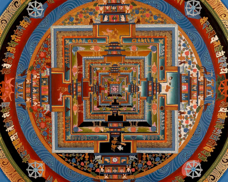 Original Hand-Painted Kalachakra Mandala | Tibetan Thangka Painting