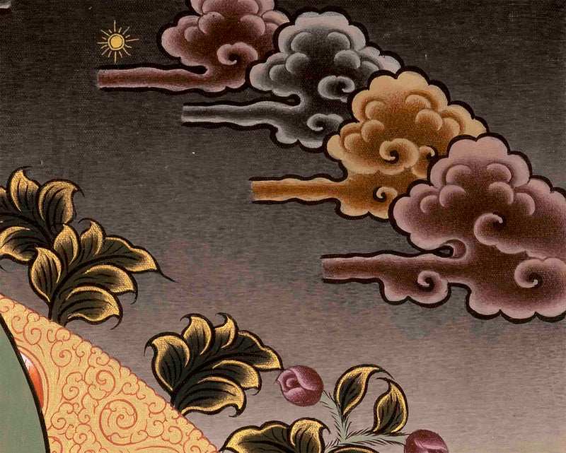 Vajrasattva Thangka Tapestry Wall Hanging | Himalayan Art | Yoga Meditation Decor