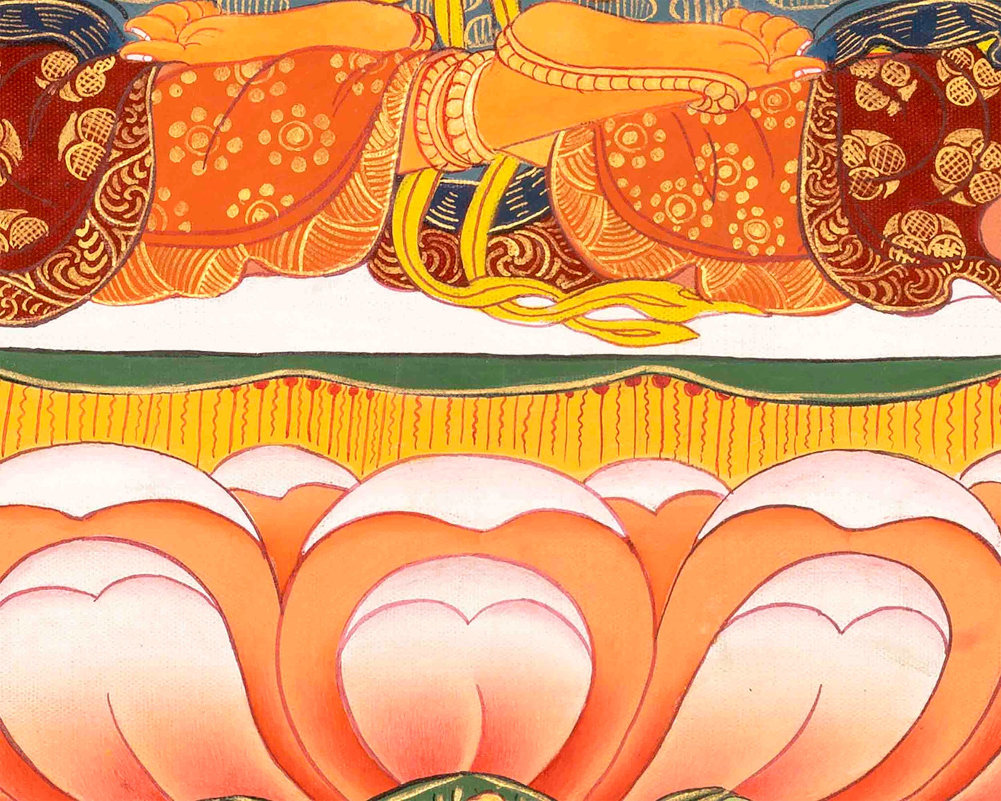 Manjushree Bodhisattva Thangka Painting | Original Hand Painted Traditional Buddhist Art Of Deity Of Wisdom