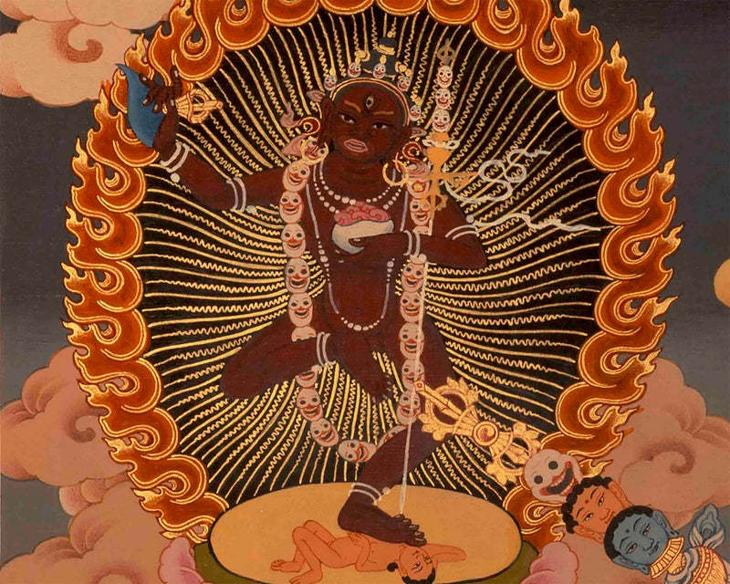 Original Hand Painted Vajrayogini Thangka Painting on a stretched Canvas