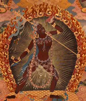 Original Hand Painted Vajrayogini Thangka Painting on a stretched Canvas