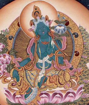 Original Hand Painted Buddha and Bodhisattva Tibetan Thangka Art | Spiritual Wall Decor