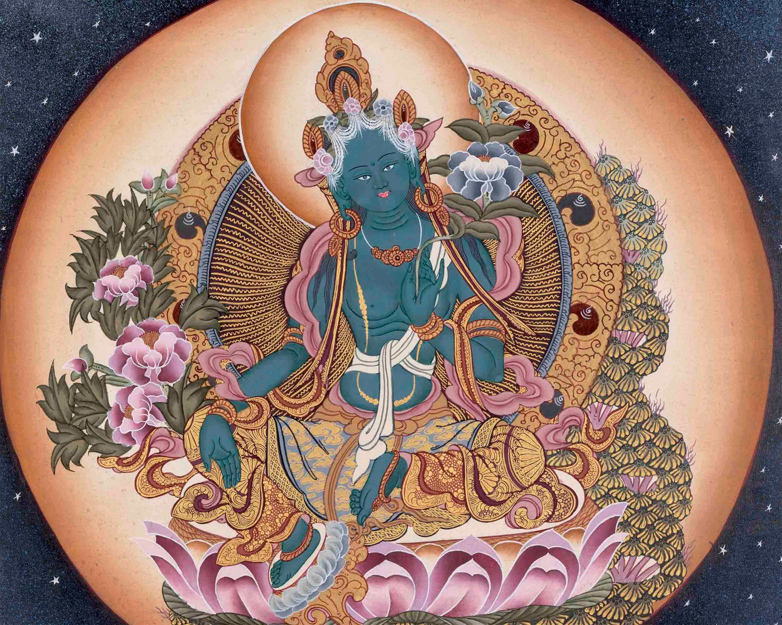 Original Hand Painted Buddha and Bodhisattva Tibetan Thangka Art | Spiritual Wall Decor