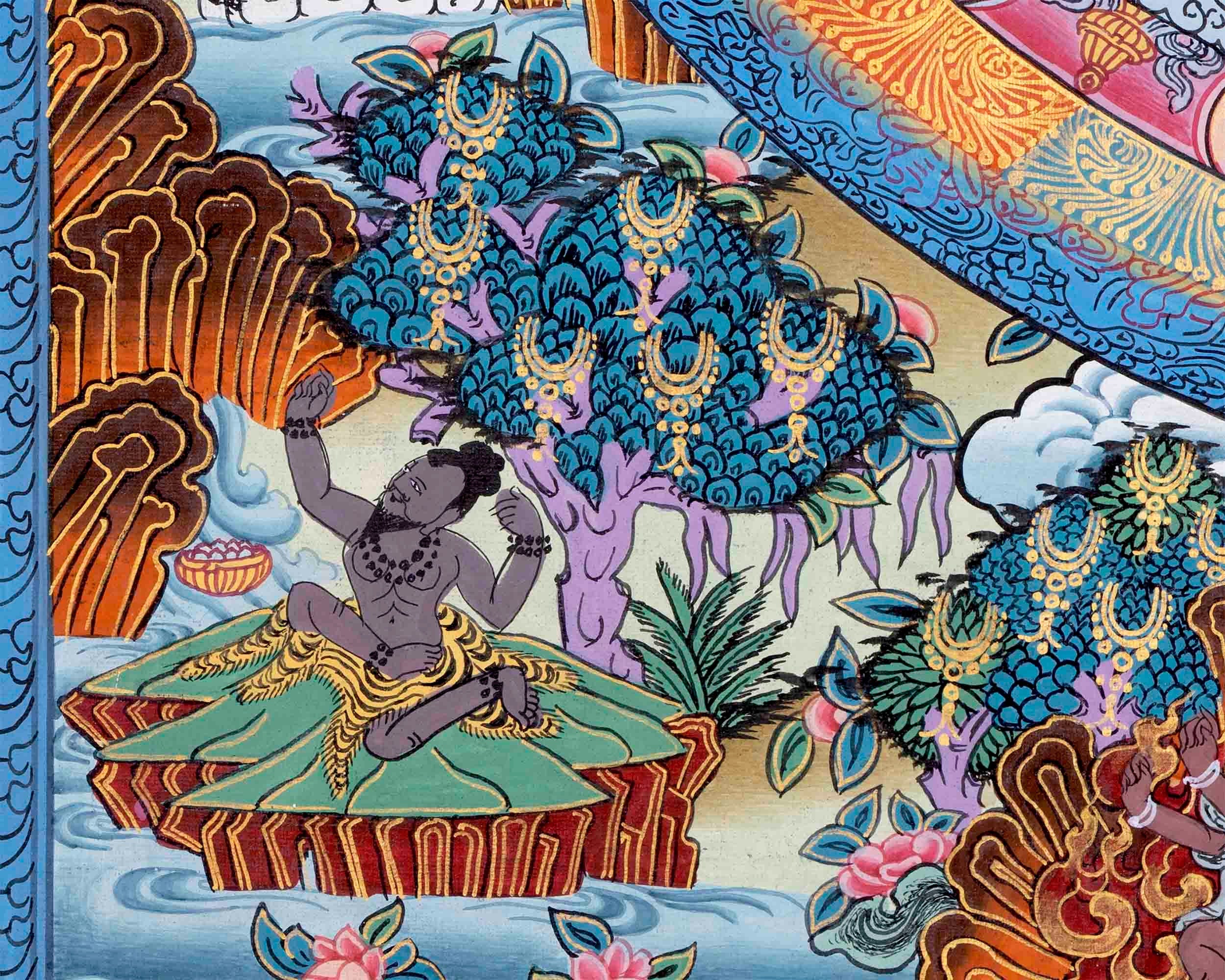 Original Hand Painted Buddha Mandala Thangka | Wall Hanging Decoration
