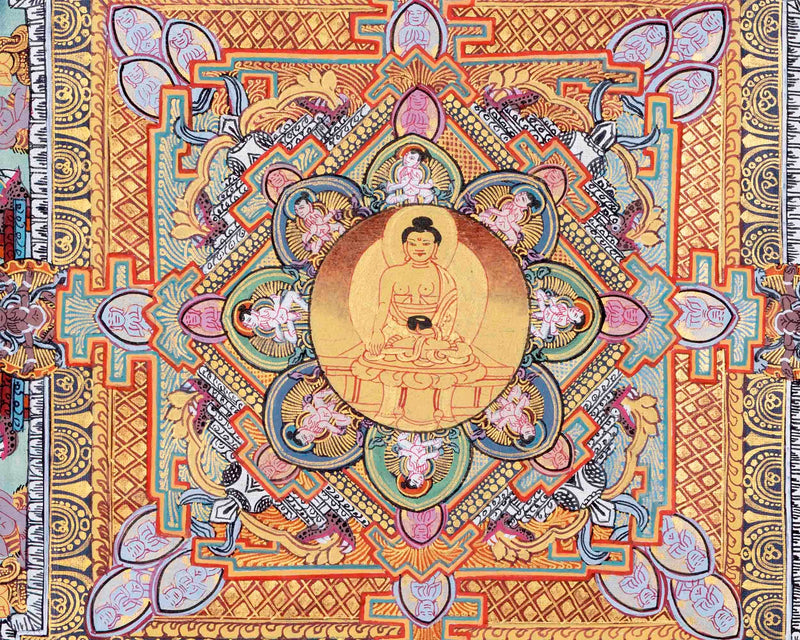 Original Hand Painted Buddha Mandala Thangka | Wall Hanging Decoration