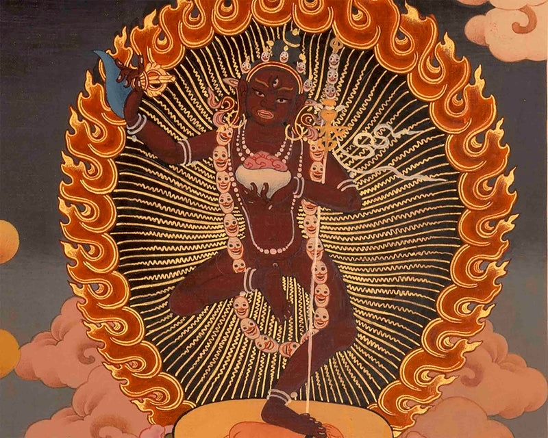 Original Hand Painted Vajrayogini Thangka Painting on a stretched Canvas