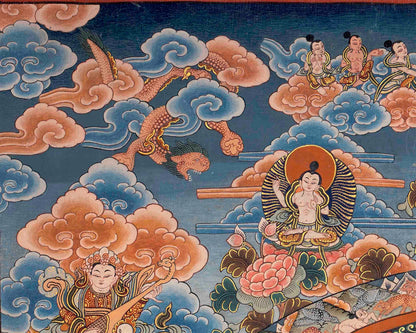 Manjushri Mandala Thangka Painting | Boddhisattva of Wisdom & Compassion