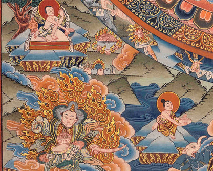 Manjushri Mandala Thangka Painting | Boddhisattva of Wisdom & Compassion