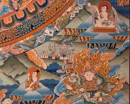 Manjushri Mandala Thangka Painting | Boddhisattva of Wisdom & Compassion