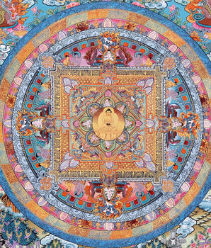 Original Hand Painted Buddha Mandala Thangka | Wall Hanging Decoration