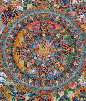 Buddha Mandala Thangka | Original Hand Painted Wall Hanging Decoration