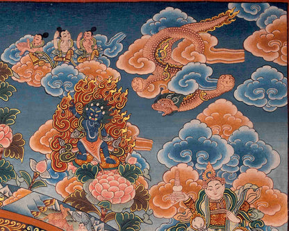 Manjushri Mandala Thangka Painting | Boddhisattva of Wisdom & Compassion