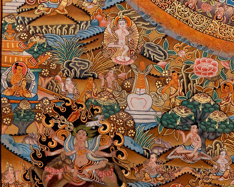 Old Vajra Heruka Mandala thangka/Buddhist thangka