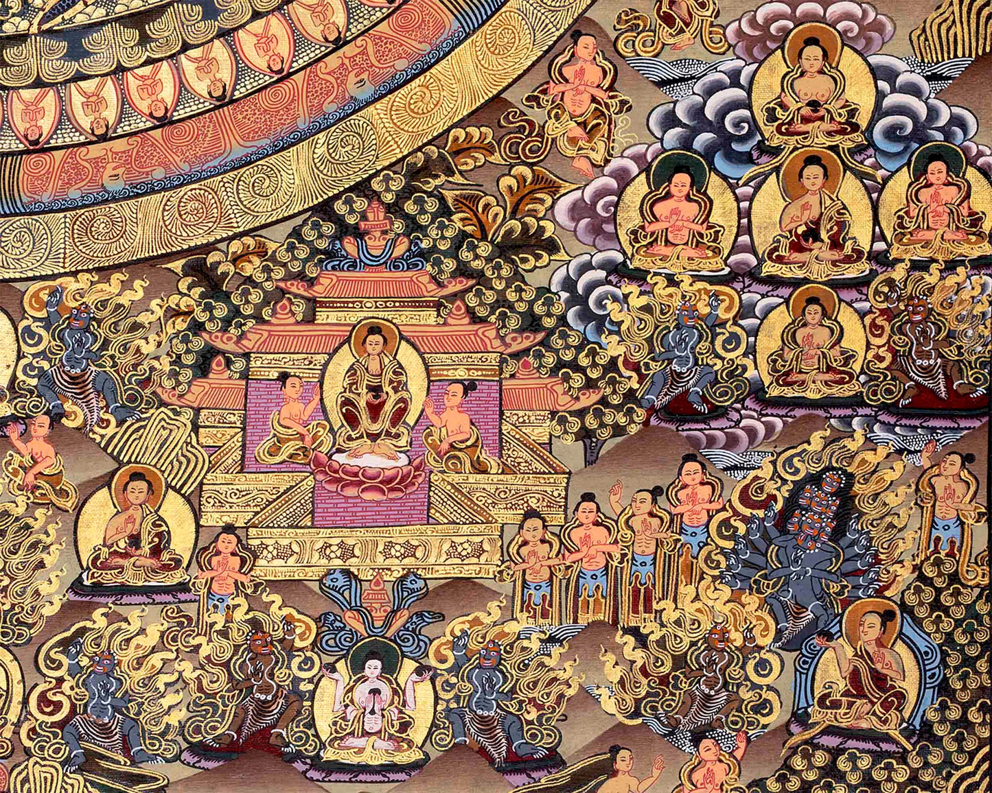 Fine Quality Buddha Mandala |Sacred Hand painted Thangka Painting for Good Luck to House