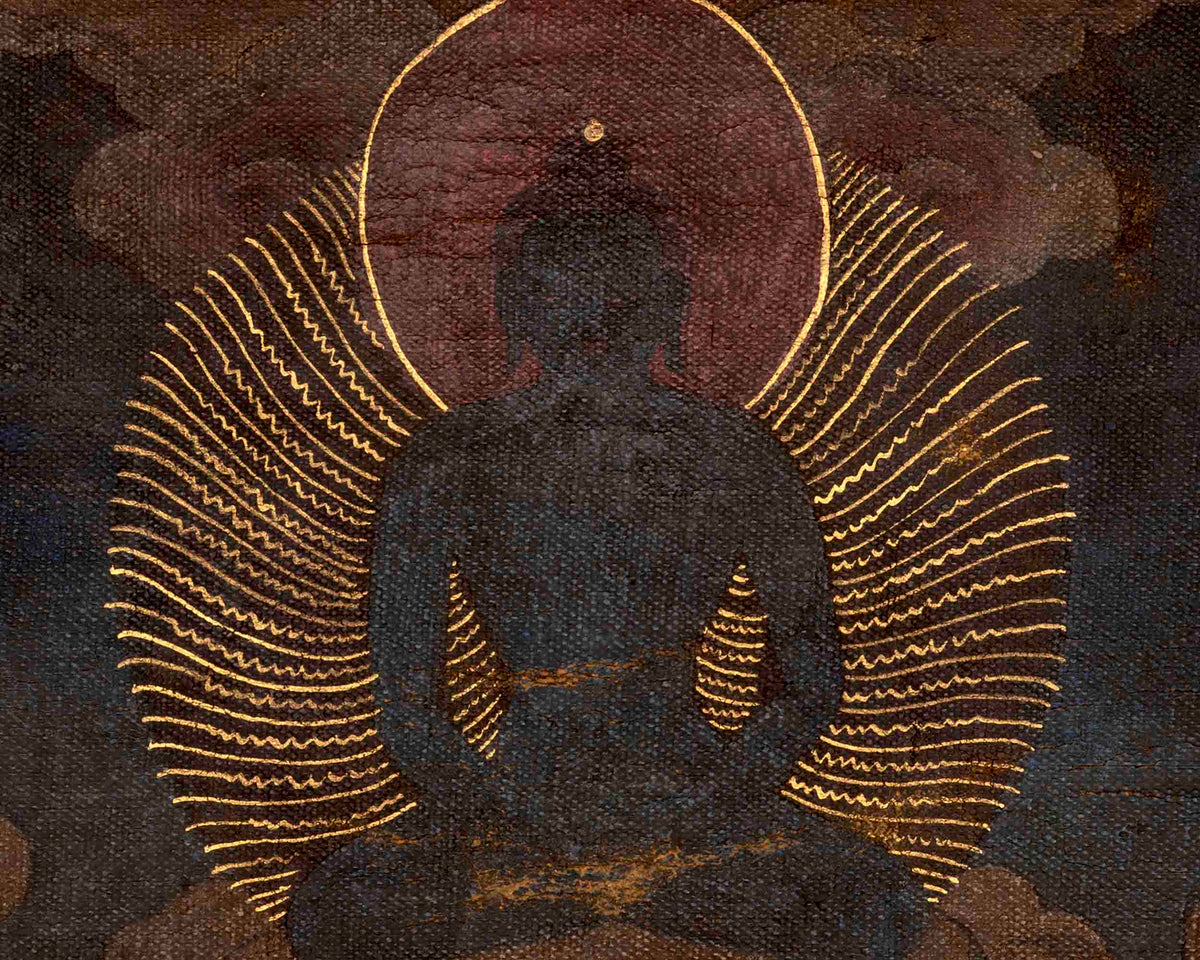 6 Armed Mahakala | Vintage Tibetan Thangka Painting