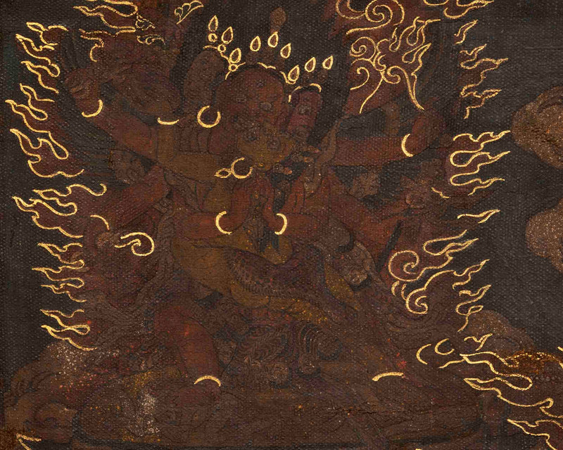 Old Vintage Vajrakillaya Tibetan Shakya Tradition Painting | Dorje Phurba Thangka
