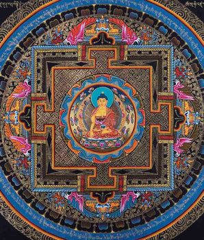 Shakyamuni Buddha Mandala Thangka | Wall hanging Decoration for Positivity
