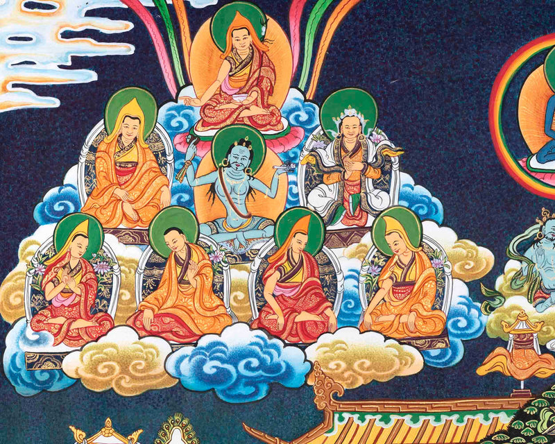 Vajradhara Lineage Thangka Art | High Quality Original Hand Painted Thangka Painting