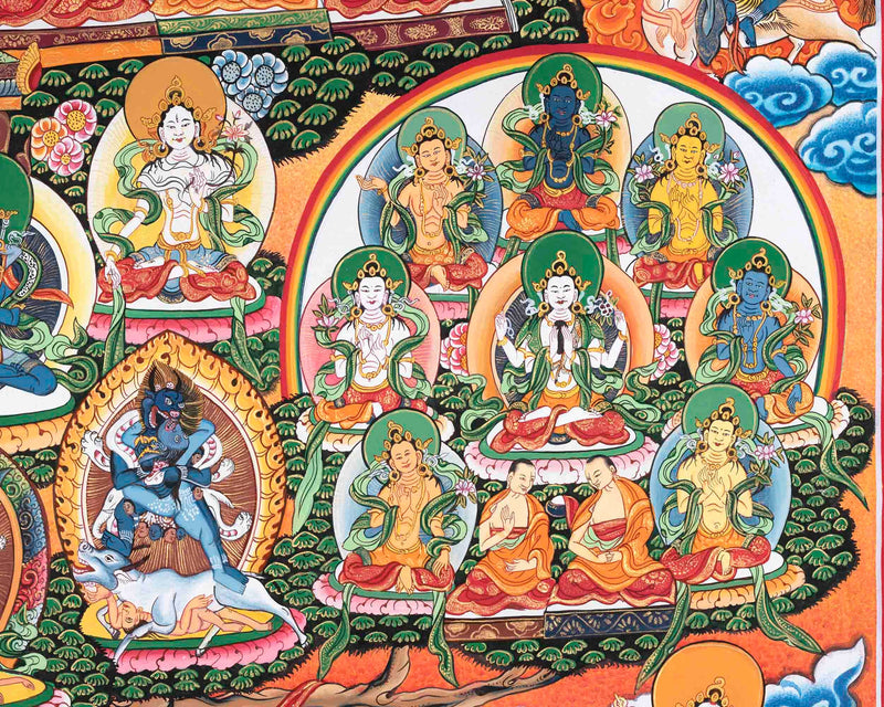 Vajradhara Lineage Thangka Art | High Quality Original Hand Painted Thangka Painting